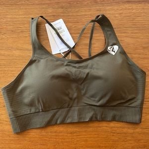 Women’s Best Seamless Sports Bra - Khaki - XXL